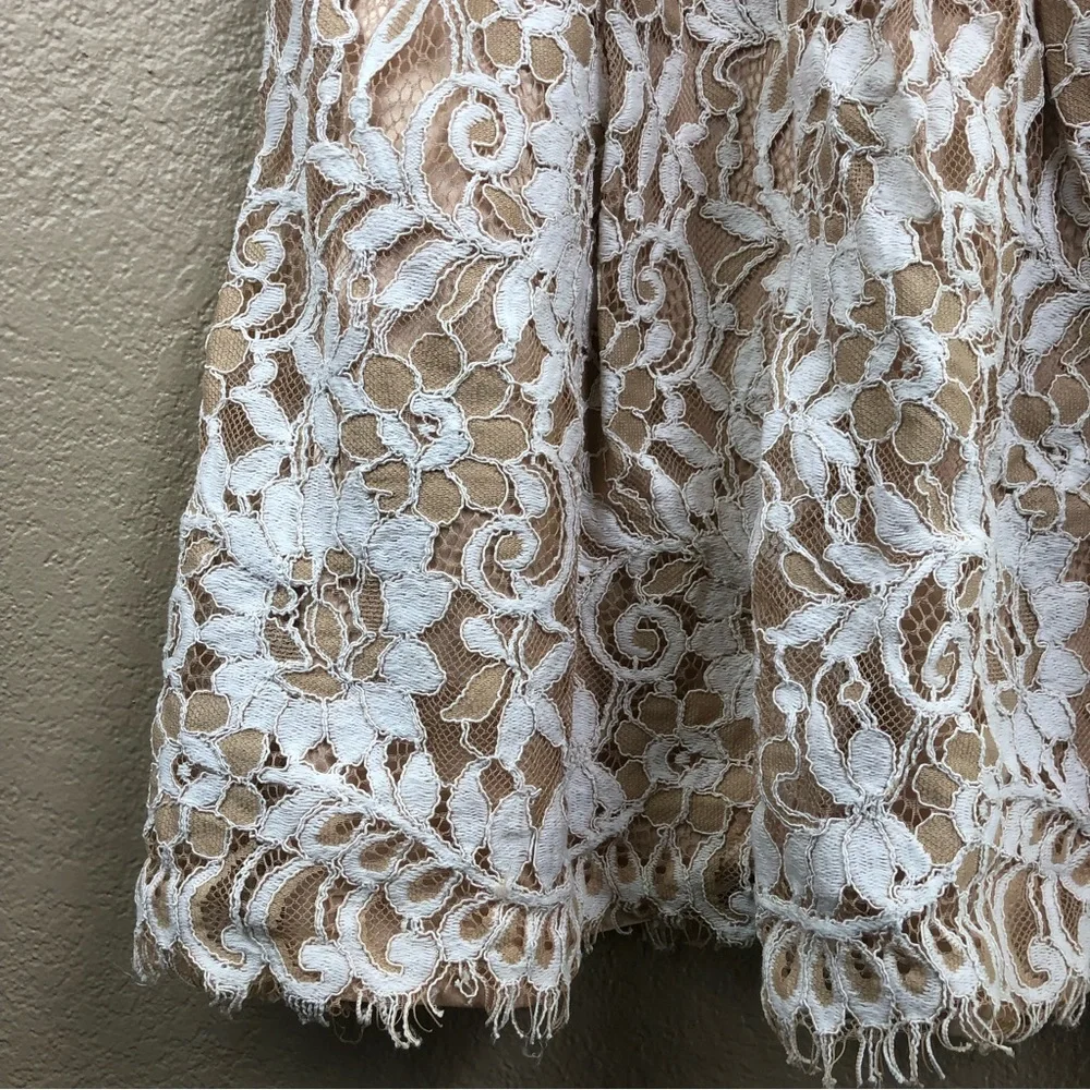 NBD Give it Up lace fit and flare mini dress!